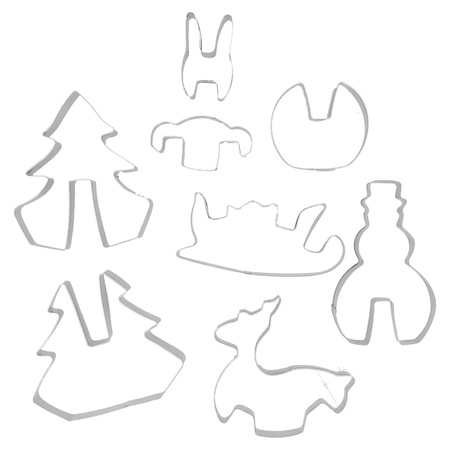 8x Christmas cookie cutters