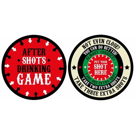 Drankspel/drinkspel shot roulette met after shots viltjes