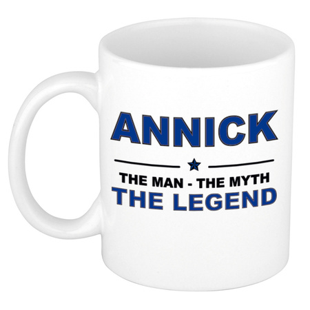 Annick The man, The myth the legend cadeau koffie mok / thee beker 300 ml