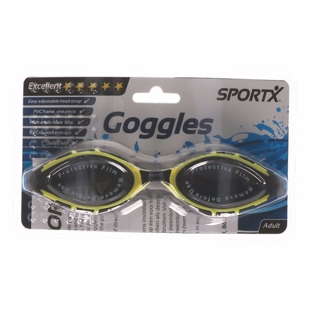 Anti chloride diving goggles black/yellow for adults