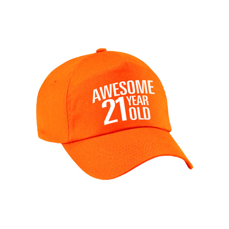Awesome 21 year old cap orange for men and women