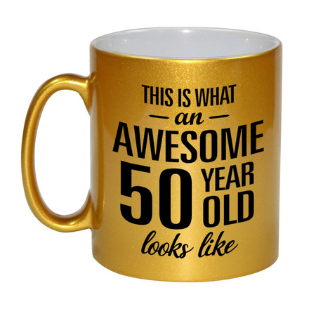 Awesome 50 year golden mug 330 ml