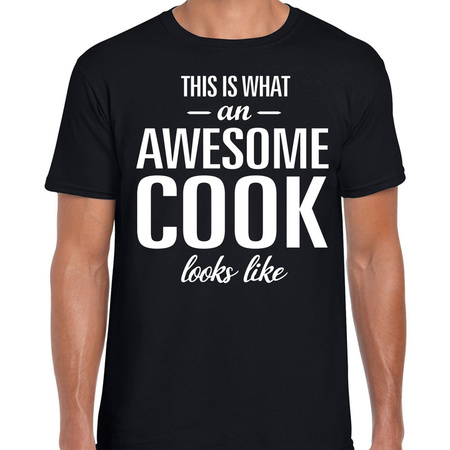 Awesome cook / kok cadeau t-shirt zwart heren