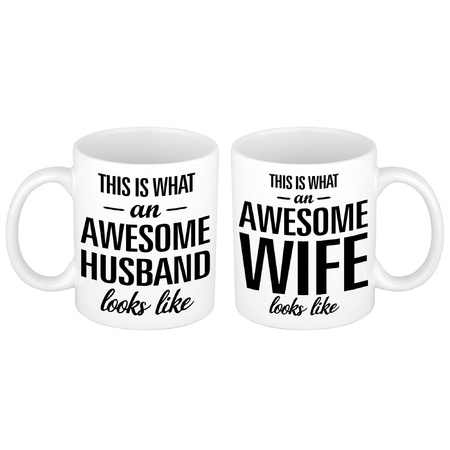 Awesome husband and wife - gift mug 300 ml