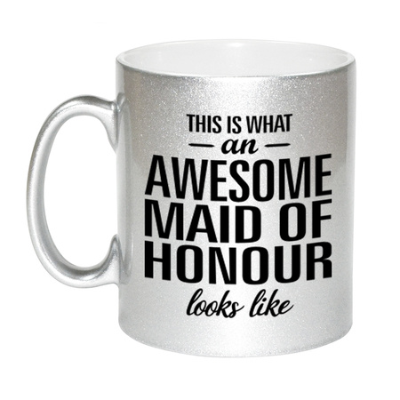 Awesome maid of honour silver mug 330 ml