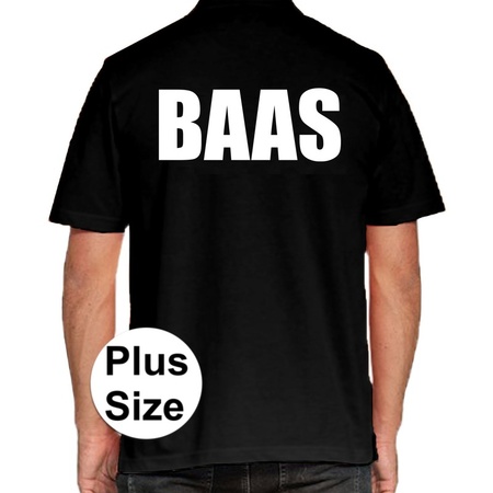 BAAS plus size poloshirt black for men