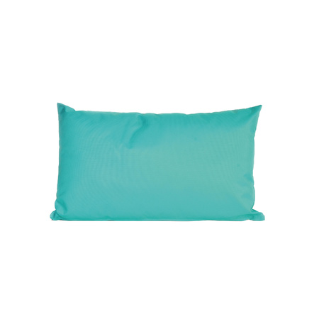 Bank/sier kussens voor binnen en buiten in de kleur aqua blauw 30 x 50 cm