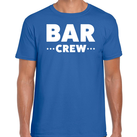 Bar Crew t-shirt voor heren - personeel/staff shirt - blauw