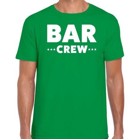 Bar Crew t-shirt voor heren - personeel/staff shirt - groen