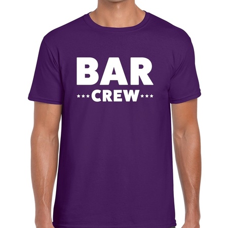 Bar Crew t-shirt voor heren - personeel/staff shirt - paars