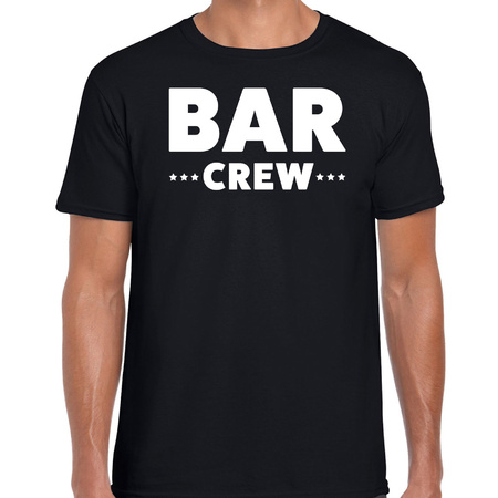 Bar Crew t-shirt voor heren - personeel/staff shirt - zwart