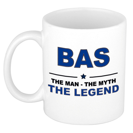 Bas The man, The myth the legend cadeau koffie mok / thee beker 300 ml
