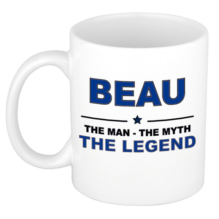 Beau The man, The myth the legend cadeau koffie mok / thee beker 300 ml