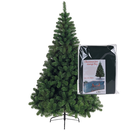 Bellatio Decorations christmas tree 210 cm incl. storage bag