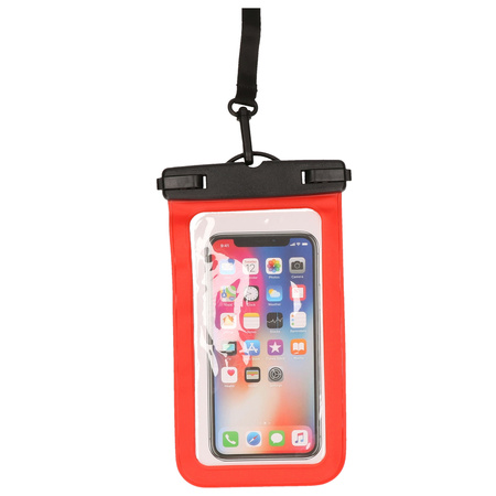 Waterproof phonecase red 6 inch