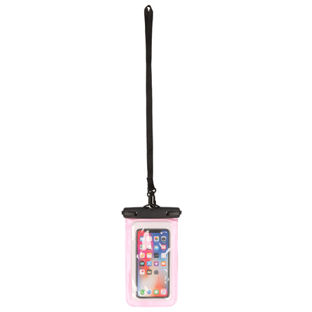 Bellatio Design waterdicht telefoonhoesje voor alle telefoons tot 6 inch roze