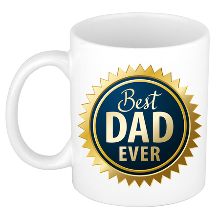 Best dad ever rosette - gift mug 300 ml