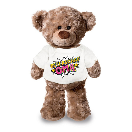 Teddybear with pop art beterschap oma t-shirt