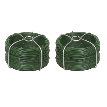 Green binding wire for plants and flowers 50 meter x 1,1 mm - 2x pcs