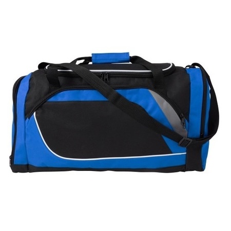 Blauw met zwarte sporttas/reistas 45 liter
