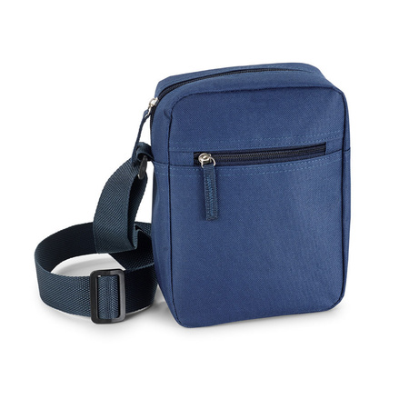Blue shoulder bag with adjustable shoulder strap 18 x 22 cm