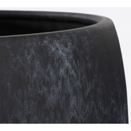 Bloempot - mat zwart - keramiek - binnenshuis - 35x32cm