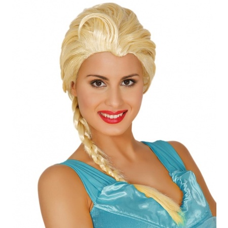 Blond princess wig with braid