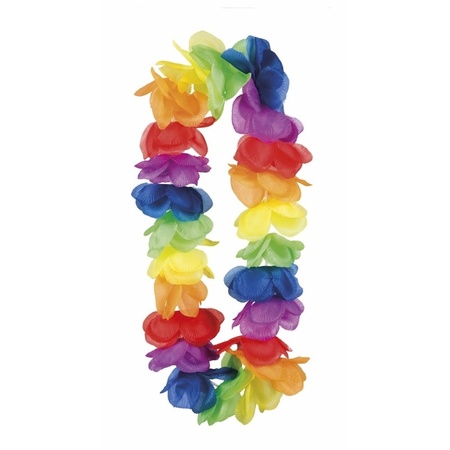 Toppers - Large rainbow hawaii flowers garland - multi colours