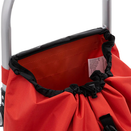 Boodschappen trolley tas met wielen - 51 liter - rood - 44 x 37 x 98 cm - Het topmodel trolley