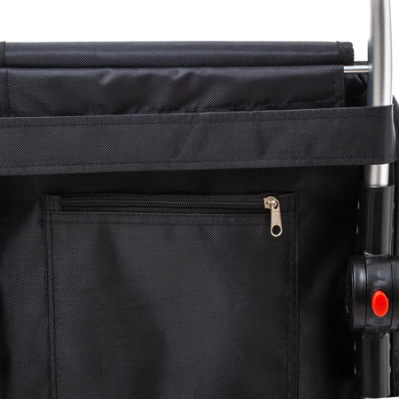 Boodschappen trolley tas met wielen - 51 liter - zwart - 44 x 37 x 98 cm - Het topmodel trolley