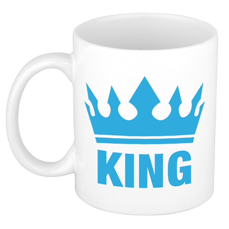 Cadeau King mug white / blue 300 ml