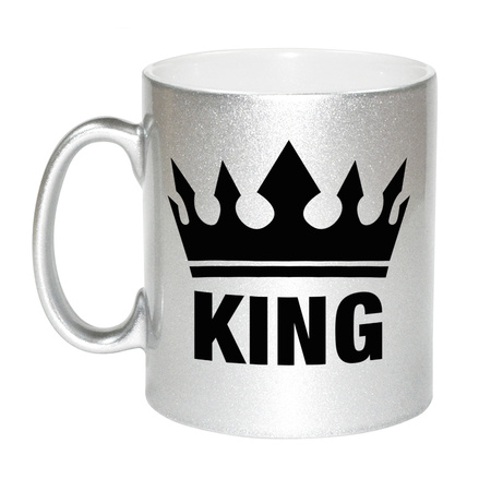Cadeau King mug silver / black 300 ml