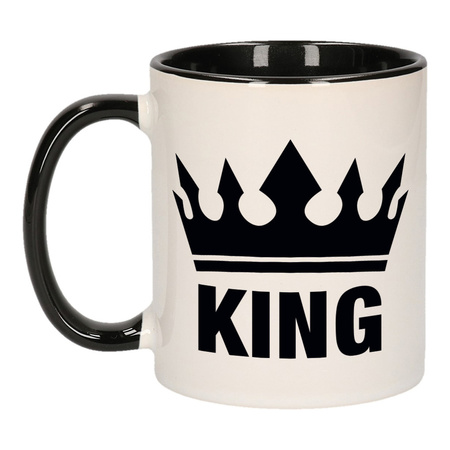 Cadeau King mug black / white 300 ml