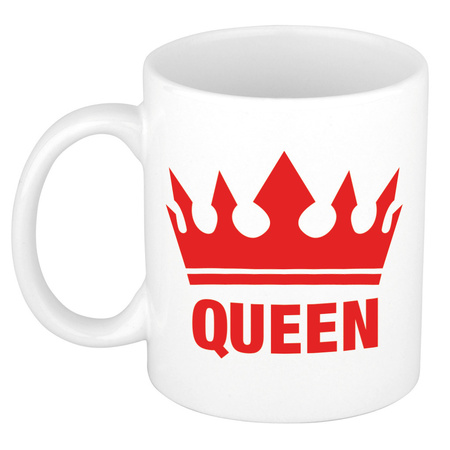 Cadeau Queen mug white / red 300 ml