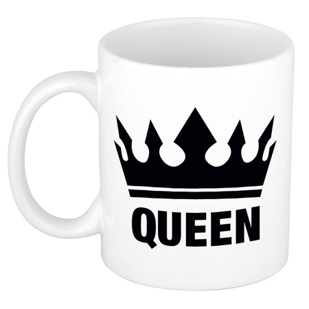 Cadeau Queen mug white / black 300 ml