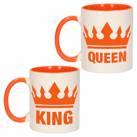 Giftset coffee mugs king and queen 330 ML