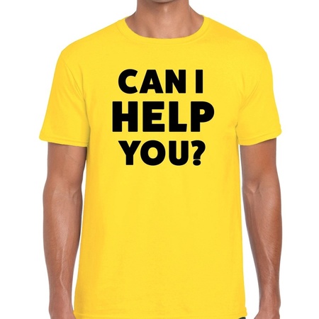Can i help you beurs/evenementen t-shirt geel heren