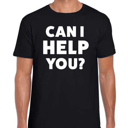 Can i help you beurs/evenementen t-shirt zwart heren