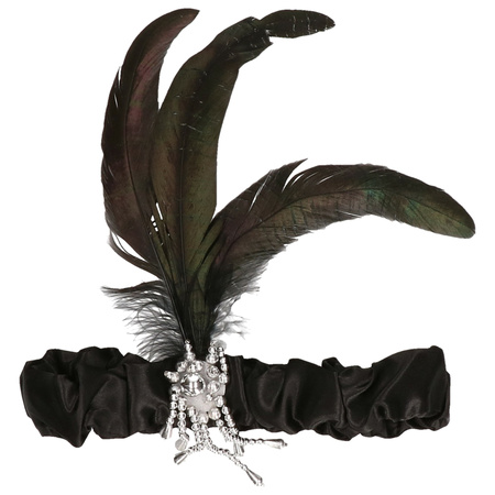 Accessory set roaring twenties theme party - headband and pearl necklace