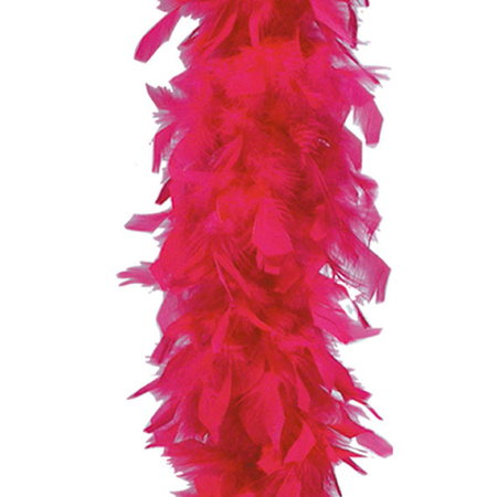 Carnaval verkleed veren Boa kleur fuchsia roze 180 cm