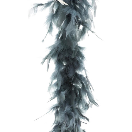 Carnaval feathers boa color grey 2 meters