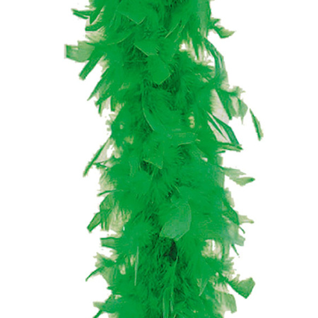 Carnaval feathers boa color green 180 cm 50 gram