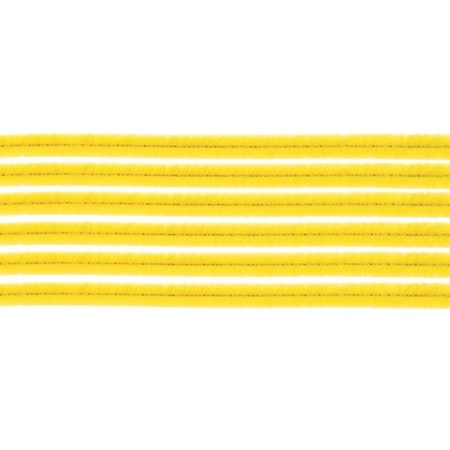 Chenille wire - 10x - yellow - 50 cm - hobby/craft materials