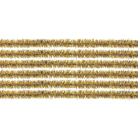 Chenille wire - 10x - gold - 50 cm - hobby/craft materials