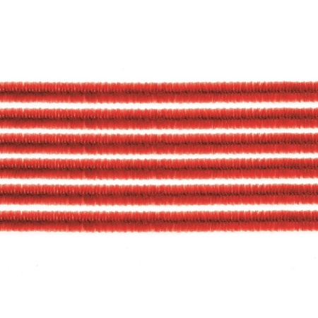Chenille wire - 50x - red - 50 cm - hobby/craft materials