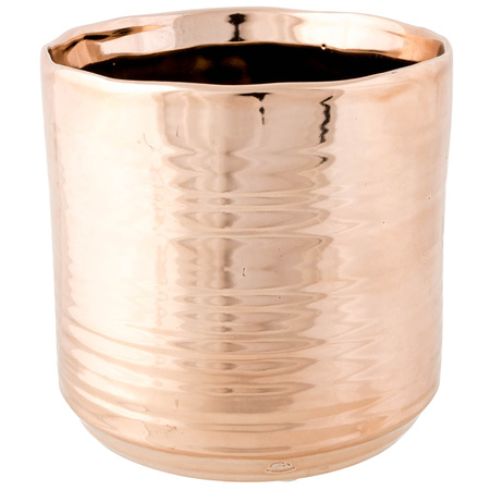 Cosy @ Home Flower pot Cerchio - copper colored - ceramic - 13 cm