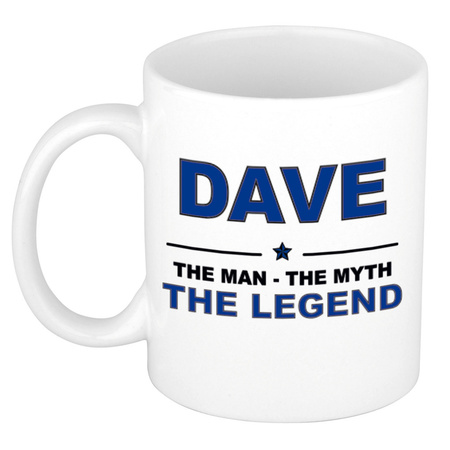 Dave The man, The myth the legend cadeau koffie mok / thee beker 300 ml