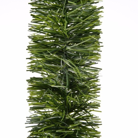 Christmas set 2x pcs tree foil garlands and 1x pcs beaded garlands dark green