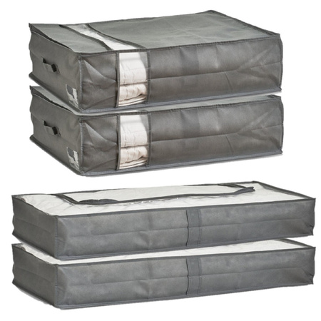 Duvet/blanket/cushion storage covers 4x grey 103 and 70 cm
