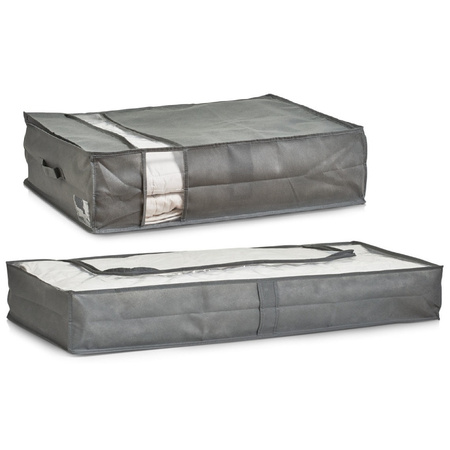 Duvet/blanket/cushion storage covers grey 103 and 70 cm